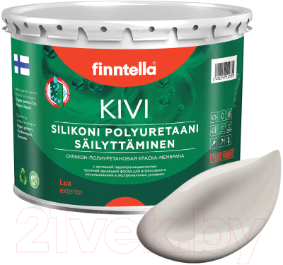 Краска Finntella Kivi Vuoret / F-11-1-3-FL076 (2.7л, теплый серо-коричневый)