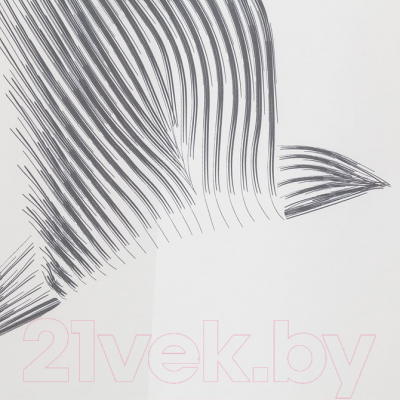 Шторка-занавеска для ванны Sealskin TXT Birds 800141 (180x200, черный/белый)