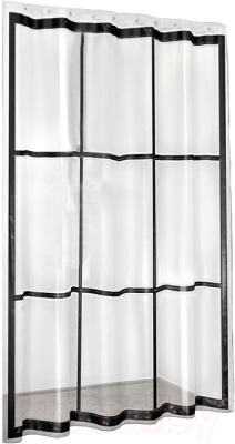 Шторка-занавеска для ванны Sealskin Peva Brix 210961319 (180x200, черный)