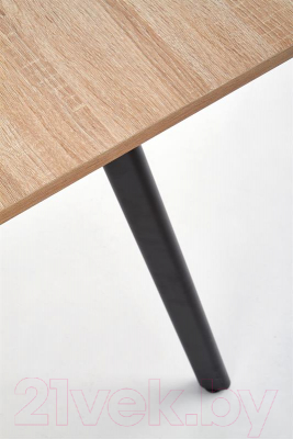 Обеденный стол Halmar Albon 120-160x80x76 (дуб сонома серый/черный)