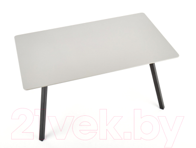 Обеденный стол Halmar Balrog 2 140-180x80x77 (светло-серый/черный)