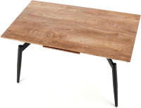 Обеденный стол Halmar Cambell 140-180x80x74 (дуб натуральный/черный) - 