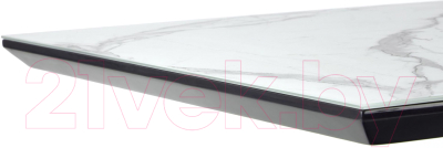 Обеденный стол Halmar Diesel 160-200x90x76 (белый мрамор/темно-серый/черный)
