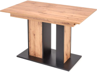 Обеденный стол Halmar Dolomit 130-175x85x76 (дуб вотан/черный) - 