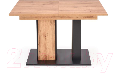Обеденный стол Halmar Dolomit 130-175x85x76 (дуб вотан/черный)
