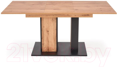 Обеденный стол Halmar Dolomit 130-175x85x76 (дуб вотан/черный)