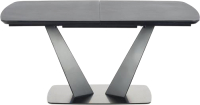 Обеденный стол Halmar Fangor 160-220x90x76 (темно-серый/черный) - 