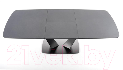 Обеденный стол Halmar Fangor 160-220x90x76 (темно-серый/черный)