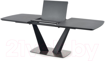 Обеденный стол Halmar Fangor 160-220x90x76 (темно-серый/черный)