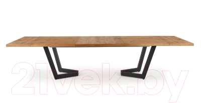 Обеденный стол Halmar Massive 160-250x90x77 (дуб светлый/черный)