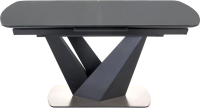 Обеденный стол Halmar Patrizio 160-200x90x77 (темно-серый/черный) - 