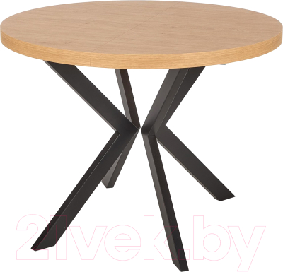 Обеденный стол Halmar Peroni 100-250x100x75 (дуб золото/черный)