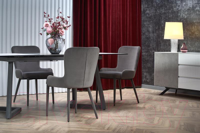 Обеденный стол Halmar Tiziano 160-210x90x76 (светло-серый/темно-серый)