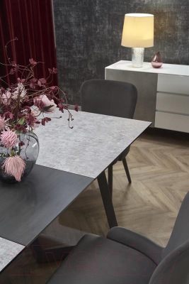 Обеденный стол Halmar Tiziano 160-210x90x76 (светло-серый/темно-серый)