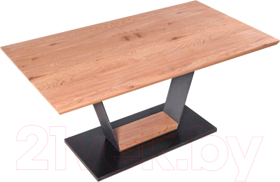 Обеденный стол Halmar Urbano 160-220x90x77 (дуб золотой/черный)