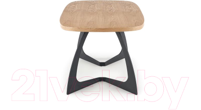 Обеденный стол Halmar Veldon 160-200x90x70 (дуб натуральный/черный)