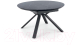 Миниатюра изображения товара Обеденный стол Halmar Vertigo 130-180x130x76 (черный мрамор/черный)