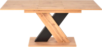Обеденный стол Halmar Xarelto 130-175x85x76 (дуб вотан/черный) - 