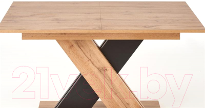 Обеденный стол Halmar Xarelto 130-175x85x76 (дуб вотан/черный)