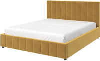 Двуспальная кровать Bravo Мебель Нельсон Вертикаль с металлокаркасом 160x200 (горчица) - 