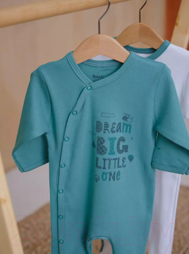Набор комбинезонов для малышей Rant Boo (2шт, Ocean Green, р.74) — фото 9