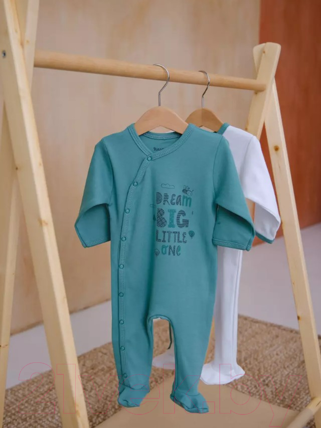 Набор комбинезонов для малышей Rant Boo (2шт, Ocean Green, р.74) — фото 11