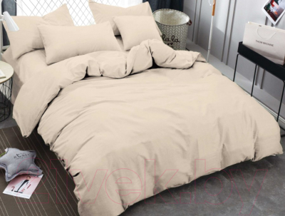 Комплект постельного белья АЭЛИТА Aura Beige 2.0 (полисатин однотонный)