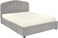 Двуспальная кровать Halmar Gabriella 160x200 (светло-серый) - 