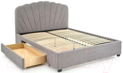 Двуспальная кровать Halmar Gabriella 160x200 (светло-серый)