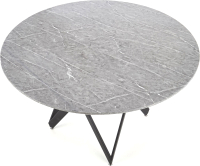 Обеденный стол Halmar Gustimo 140x77 (серый мрамор/черный) - 
