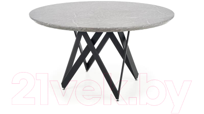 Обеденный стол Halmar Gustimo 140x77 (серый мрамор/черный)