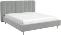 Двуспальная кровать Bravo Мебель Рино с ПМ 160x200 (светло-серый) - 
