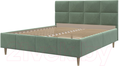 Двуспальная кровать Bravo Мебель Ханна с комплектующими 160x200 (мята)