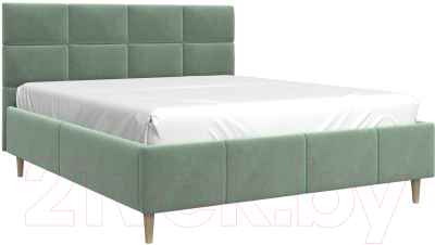 Двуспальная кровать Bravo Мебель Ханна с комплектующими 160x200 (мята)