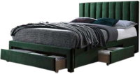 Двуспальная кровать Halmar Grace 160x200 (темно-зеленый) - 