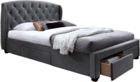 Двуспальная кровать Halmar Sabrina 160x200 (серый/орех) - 