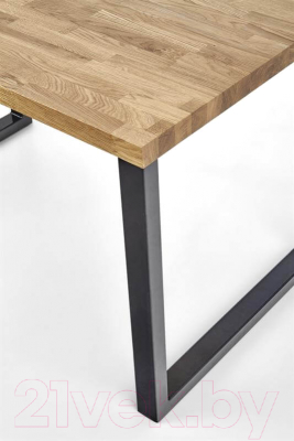 Обеденный стол Halmar Radus 120x78x76 (дуб натуральный/черный)