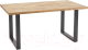 Обеденный стол Halmar Radus 160x90x76 (дуб натуральный/черный) - 