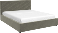 Двуспальная кровать Bravo Мебель Юта 160x200 с ПМ (серый) - 