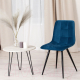 Миниатюра изображения товара Стул Tetchair Chilly 45x53x88 ткань/металл (синий Barkhat 29/черный)