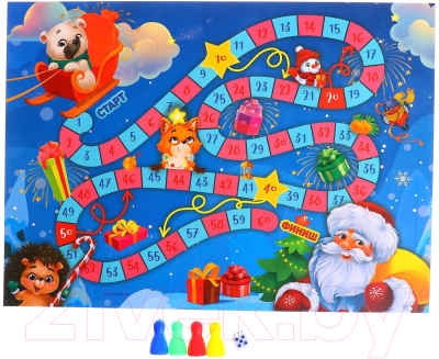 Развивающий игровой набор Веселые липучки Посылка от Деда Мороза / 6940350