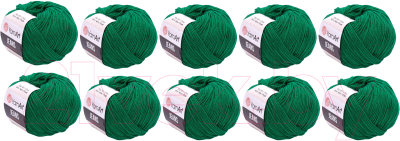 Набор пряжи для вязания Yarnart Джинс 50г 160м / 52 (10шт, зеленый)
