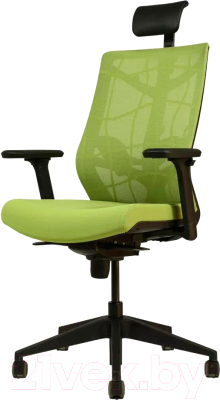 Кресло офисное Chair Meister Nature II 3D с подлокотниками слайдер (черный/ткань зеленый)