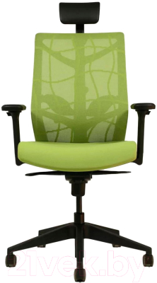 Кресло офисное Chair Meister Nature II 3D с подлокотниками слайдер (черный/ткань зеленый)