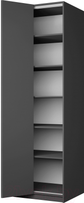 Шкаф-гармошка Е1 Локер Wing Line-Push to Open левый 220х80х53 (серый диамант)