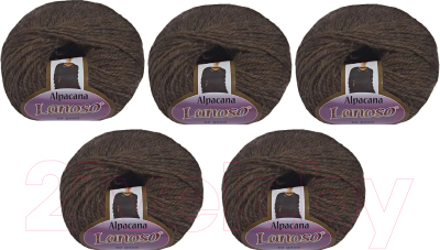 Набор пряжи для вязания Lanoso Alpacana 35% шерсть, 40% акрил, 25% альпака / 3006 (130м, табачный, 5 мотков)