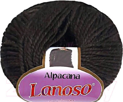 Набор пряжи для вязания Lanoso Alpacana 35% шерсть, 40% акрил, 25% альпака / 3007 (130м, темно-коричневый, 5 мотков)