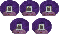 Набор пряжи для вязания Lanoso Alpacana 35% шерсть, 40% акрил, 25% альпака / 3009 (130м, фиолетовый, 5 мотков) - 