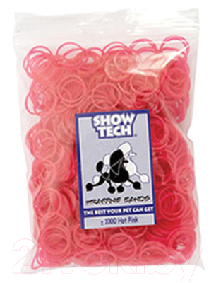 Набор резинок для папильоток Show Tech Wrap Bands Hot Pink / 65STE072 (1000шт)