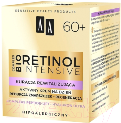 Крем для лица AA Retinol Intensive Активный Дневной Сокращение морщин 60+ (50мл)